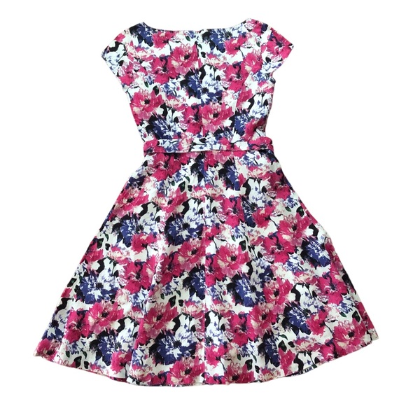 Beautiful Laura Ashley Linen Summer Dress Pink Floral Wedding - Picture 2 of 7